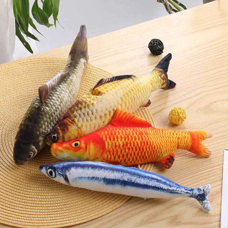 New Simulation Fish Cat Toys Soft Plush Catnip Toy Interactive Cat Toys Gifts Funny 3D Fish Shape Doll Pet Supplies